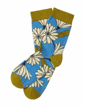 Tranquillo sokken bio katoen bloemen - blauw mt 38-38 from Lotika