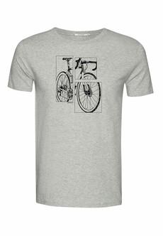 Greenbomb - T-shirt bike cut - heather grey via Lotika