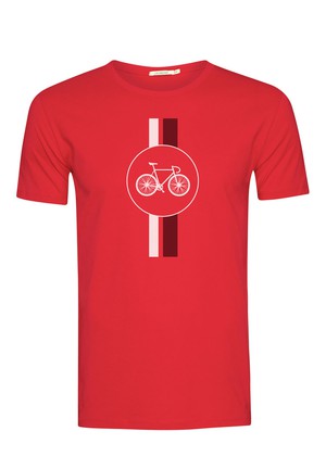 Greenbomb T-shirt - bike highway flame red - maat S from Lotika