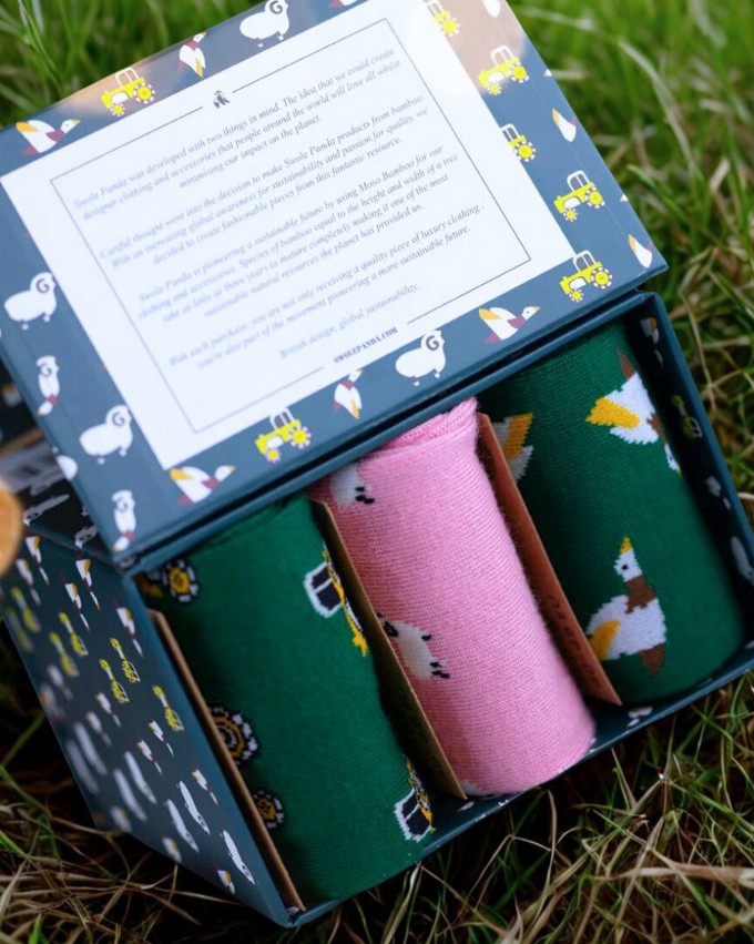 Swole Panda - heren sokken giftbox - boerderij from Lotika