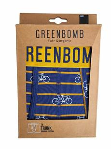 Greenbomb boxershort bike stripes - blauw via Lotika