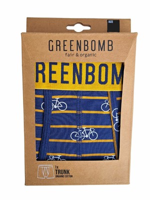 Greenbomb boxershort little bike stripes - navy XL from Lotika