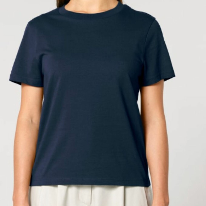 Saar T-shirt dames biologisch katoen - navy from Lotika