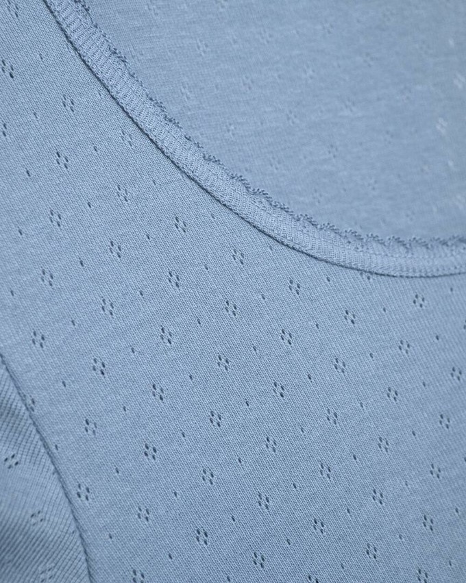 Comazo dames pyjamashirt lange mouwen katoen – lightblue from Lotika