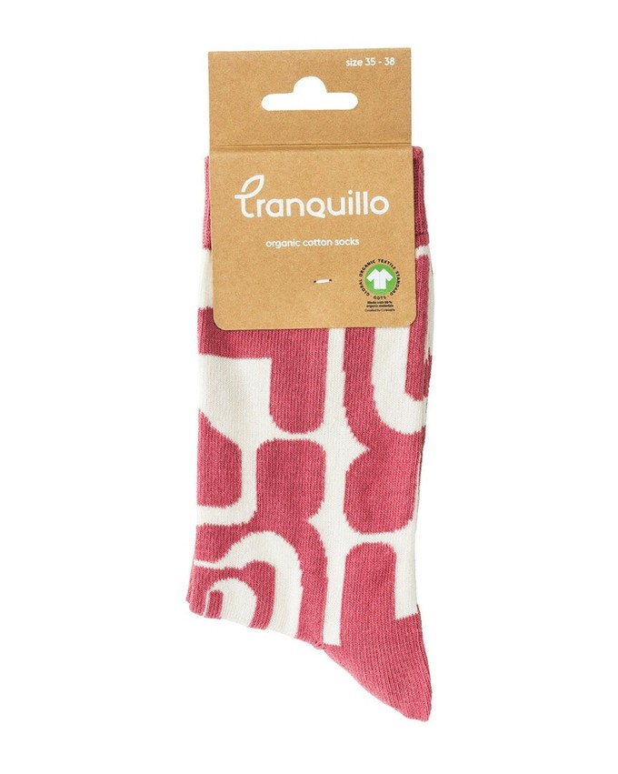 Tranquillo sokken bio katoen abstract - rose mt 35-38 from Lotika