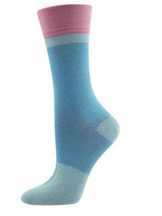 Ewers katoenen sokken dames brede strepen - midden blauw via Lotika