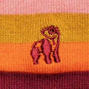 Swole Panda - gestreepte bamboe sokken heren - multi fine from Lotika