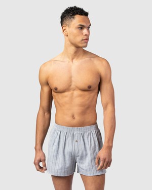 Wijde boxershorts katoen flanel Boris - zinfandel rood / grijs from Lotika