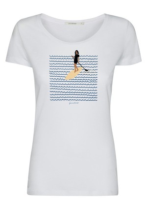 Greenbomb T-shirt dames lifestyle stand up wit - sale from Lotika