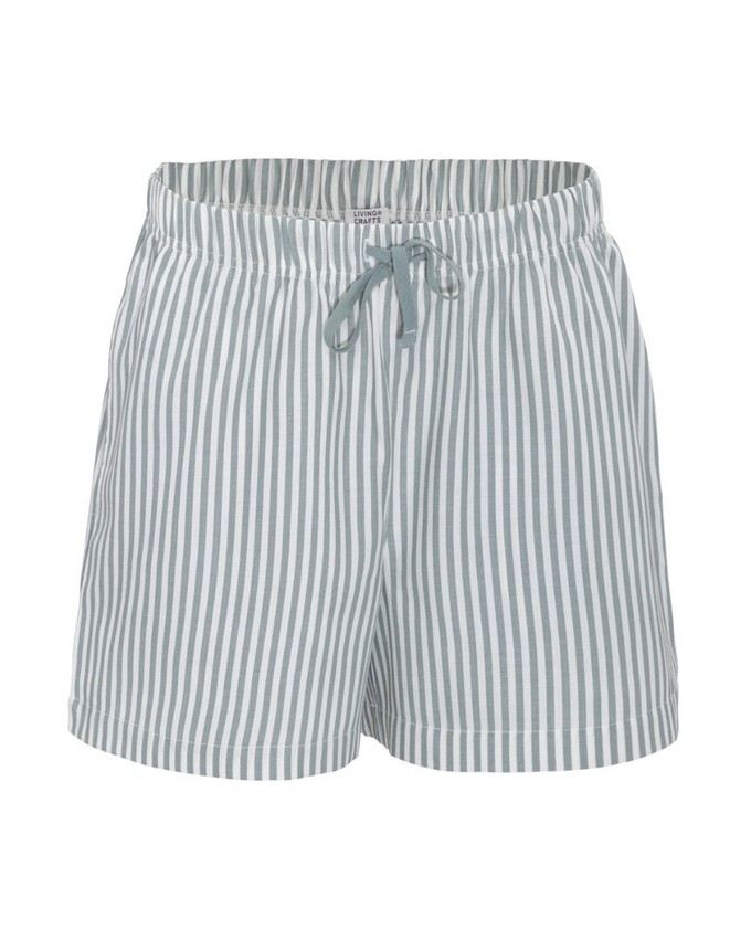 Living Crafts pyjama short dames Tricia – sage cream from Lotika