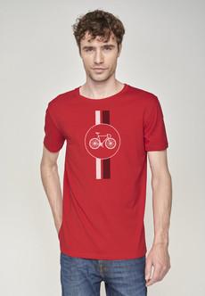 Greenbomb T-shirt - bike highway flame red via Lotika
