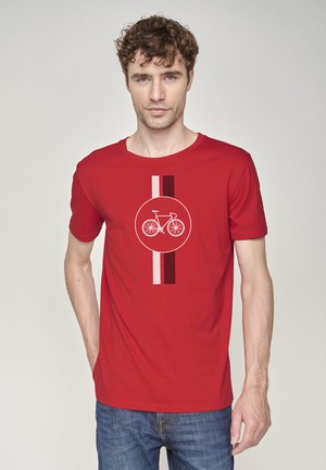 Greenbomb T-shirt - bike highway flame red - maat S from Lotika