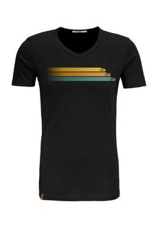 Greenbomb - T-shirt bike triple stripes - black via Lotika