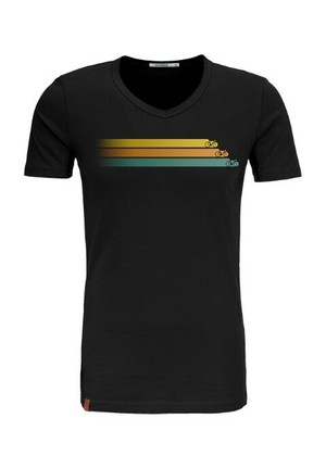 Greenbomb - T-shirt bike triple stripes - black from Lotika