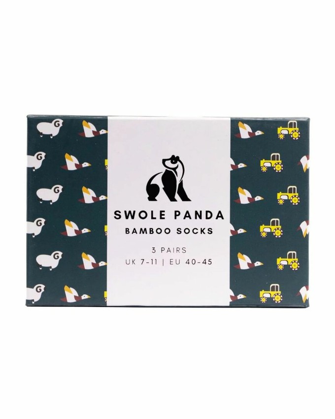 Swole Panda - heren sokken giftbox - boerderij from Lotika