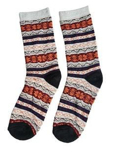 Alpaca sokken met motief fiesta - wit via Lotika