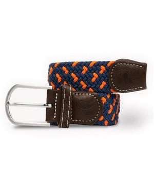 Swole Panda gevlochten riem - navy - orange from Lotika