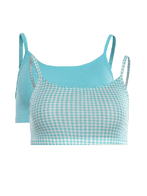 Living Crafts bustier bio katoen 2-pack - lagoon - maat L from Lotika