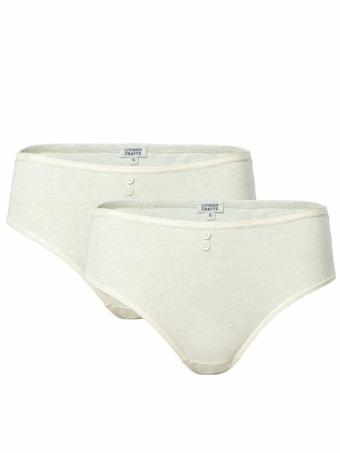 Dames slips 100% katoen Rasina 2-pack - naturel wit from Lotika