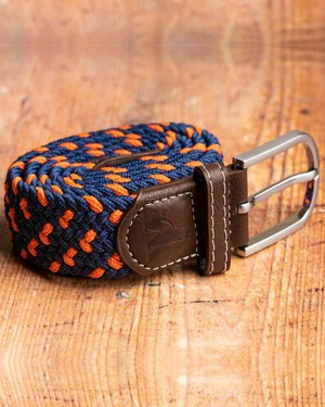 Swole Panda gevlochten riem - navy - orange from Lotika