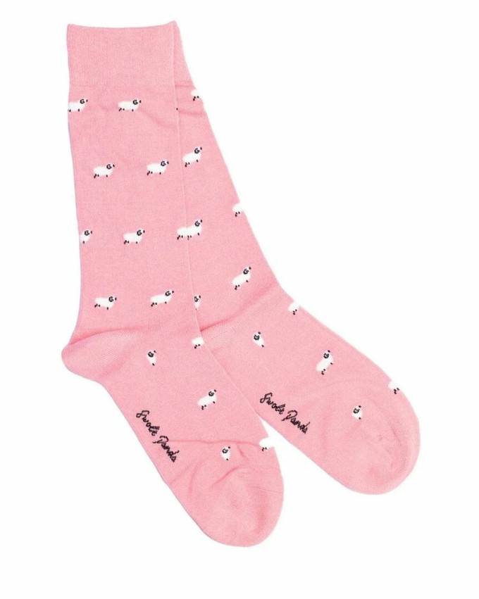 Swole Panda bamboe sokken schapen - roze from Lotika