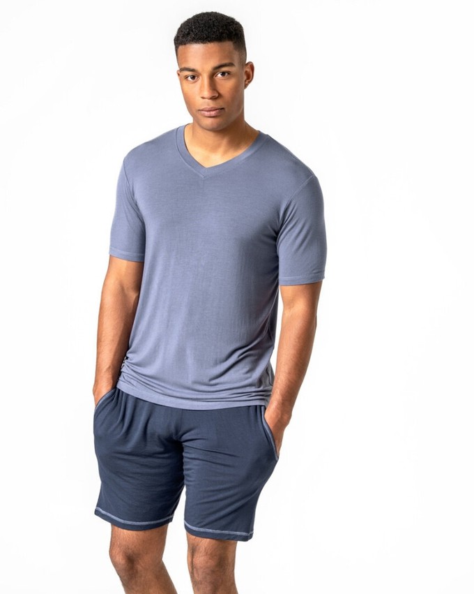 Living Crafts heren pyjamaset Alessandro – night blue from Lotika