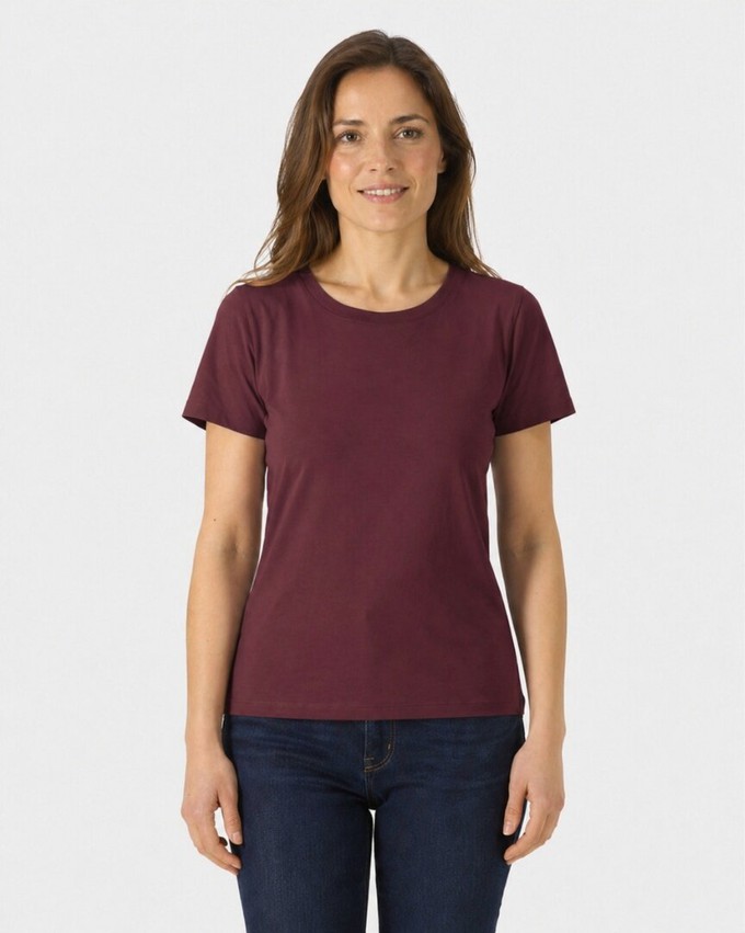 Lotika dames T-shirt Elin biologisch katoen - burgundy from Lotika