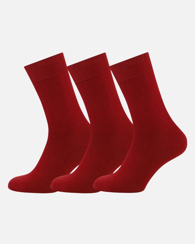 Bamboe sokken Beau 3 pack - bordeaux from Lotika