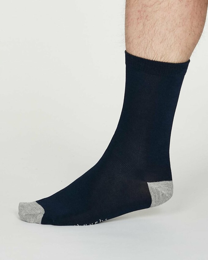 Thought bamboe sokken heren - navy from Lotika