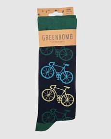 Greenbomb sokken heren bike big - zwart via Lotika
