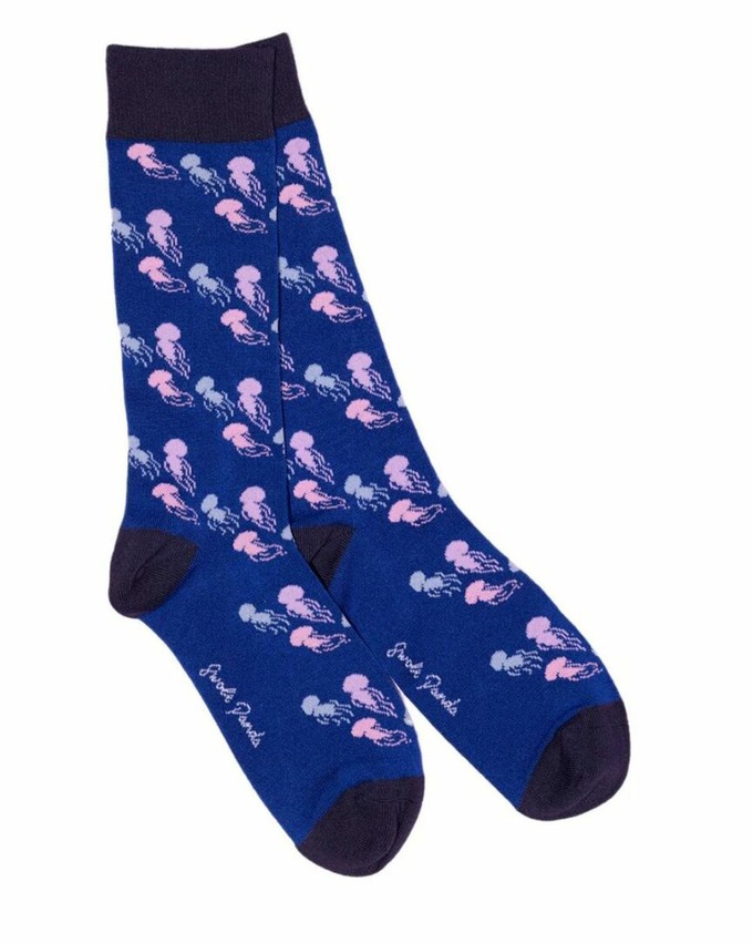 Swole Panda bamboe sokken jellyfish - blauw from Lotika