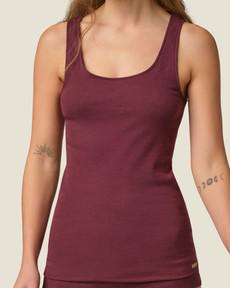 Comazo hemd brede bandjes 100% katoen – burgundy via Lotika