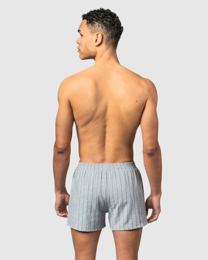 Wijde boxershorts katoen flanel Boris - zinfandel rood / grijs from Lotika