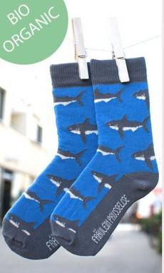 Bio-katoenen sokken met haai via Lotika