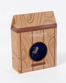 Thought dames sokken vogelprint cadeaudoosje - ink blue via Lotika