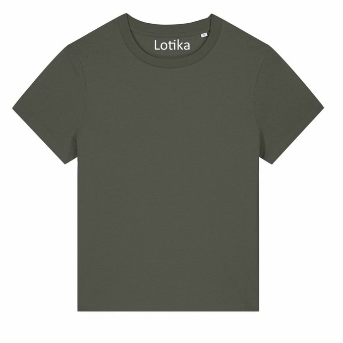 Saar T-shirt dames biologisch katoen - kaki from Lotika