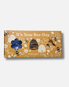 Thought bamboe damessokken giftbox – happy bee via Lotika