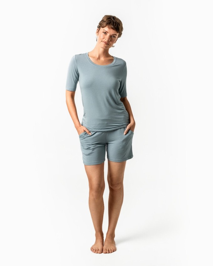 Living Crafts dames pyjamaset modal Arima – deep aqua from Lotika