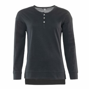 Living Crafts pyjamashirt dames katoen Pinella - zwart - maat S from Lotika