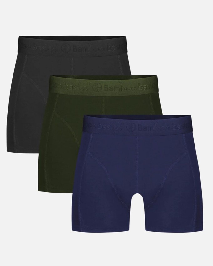 Bamboo Basics bamboe boxershorts Rico - groen - navy - zwart from Lotika