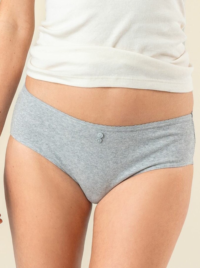 Dames slips 100% katoen Rasina 2-pack - grijs - mt XL (48) from Lotika