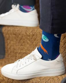 Swole Panda bamboe sokken space - navy via Lotika