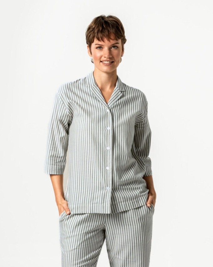 Living Crafts pyjamaset dames Tracee – sage cream from Lotika