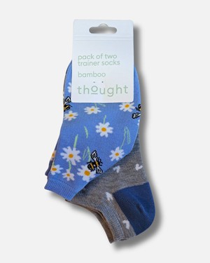 Thought dames enkelsokken bijen en hartjes 2-pack from Lotika
