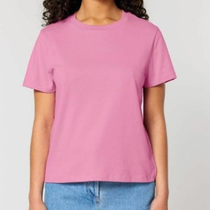 Saar T-shirt dames biologisch katoen - pink from Lotika