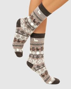 Apu Kuntur wollen alpaca sokken Camino - stone mokka via Lotika