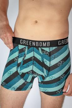 Greenbomb boxershort bike stripes - blue via Lotika
