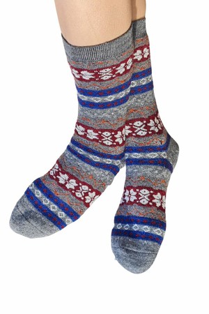 Alpaca sokken met motief fiesta - grijs from Lotika