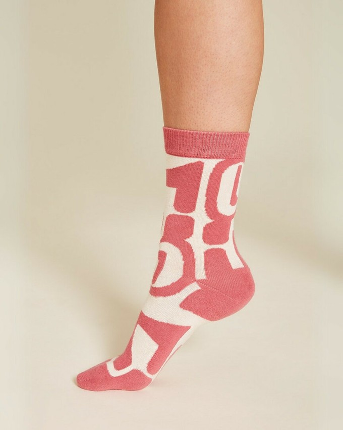 Tranquillo sokken bio katoen abstract - rose mt 35-38 from Lotika