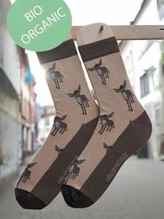 Kindersokken katoen ezels - beige via Lotika